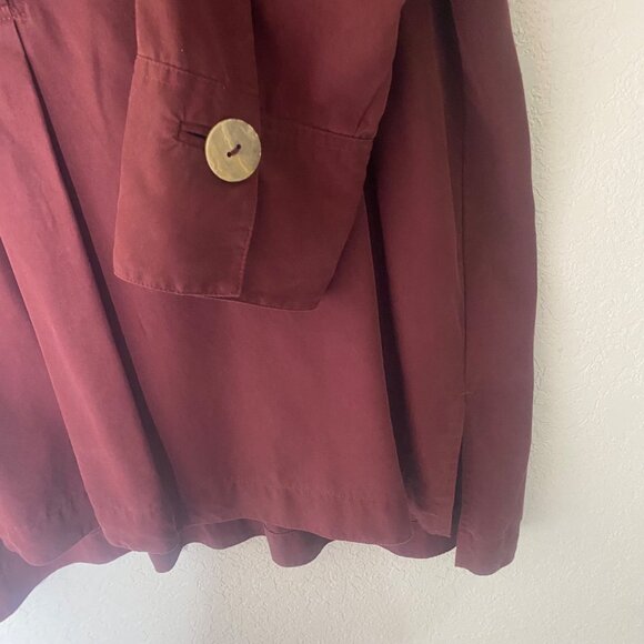 John Mark Oversized Shirt Womens XL red 3/4 sleeve Pullover Boho Travel Casual - Picture 8 of 16